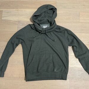 Men’s medium green funnel neck hoodie black jack